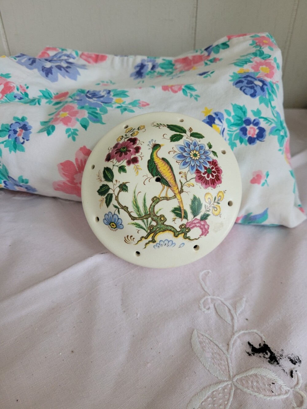 Vintage Potpourri Dish Bird Of Paradise